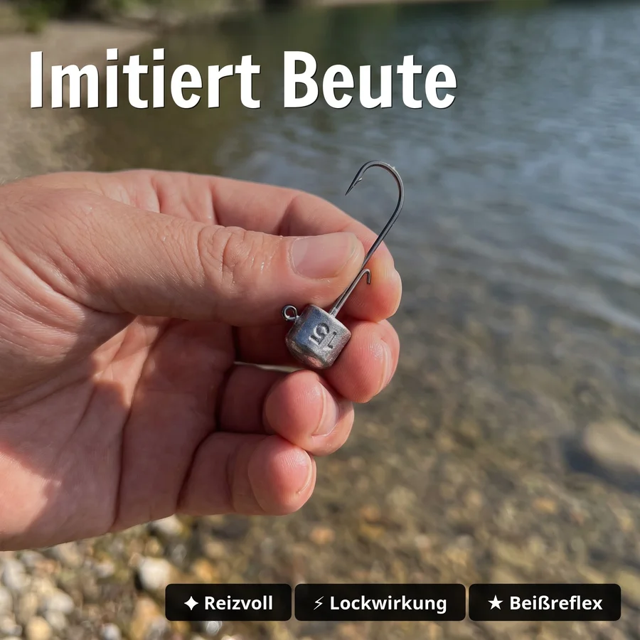 Zite Fishing Stand Up Jig Set 5-15g für Gummiköder - Jighaken Grundangeln 25 Stück in Sortierbox - Imitiert Beute