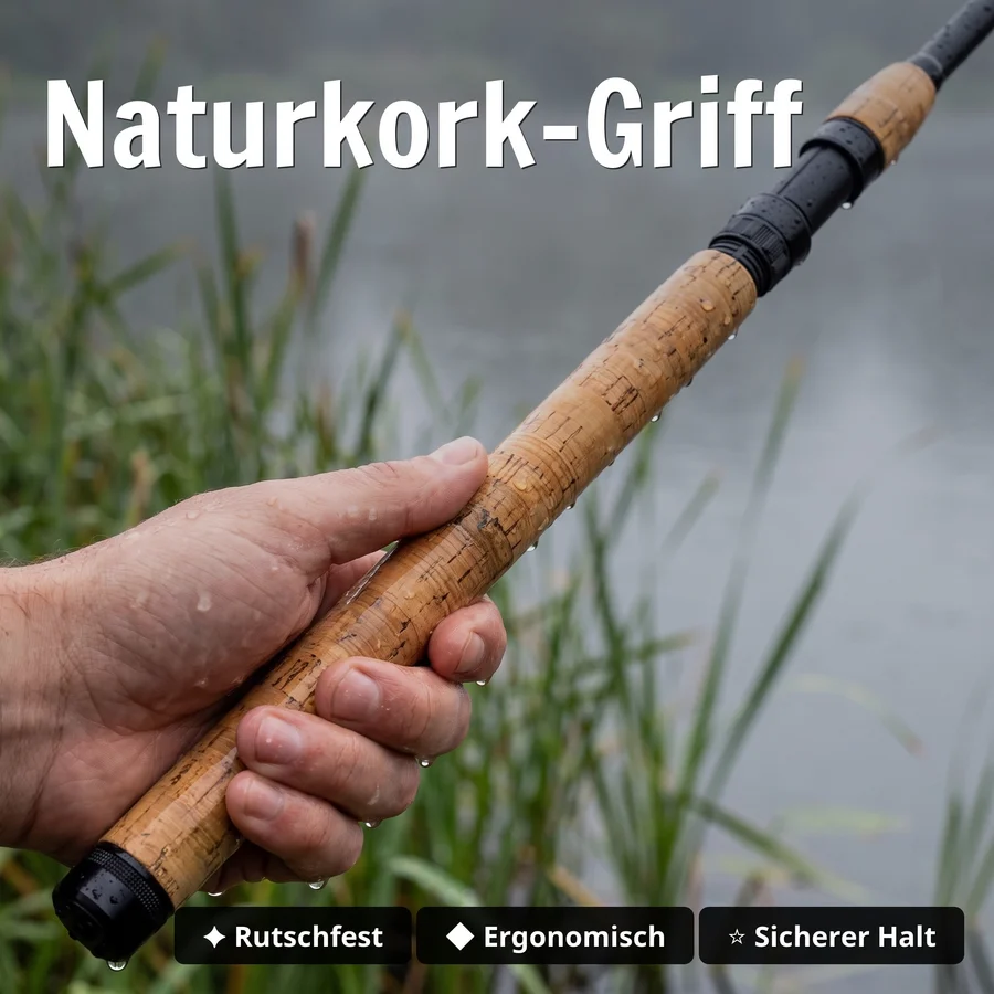 Zite Fishing Tele Trout 3005 Carbon 300cm Forellenrute Allround 5-30g Teleskoprute - Naturkork-Griff