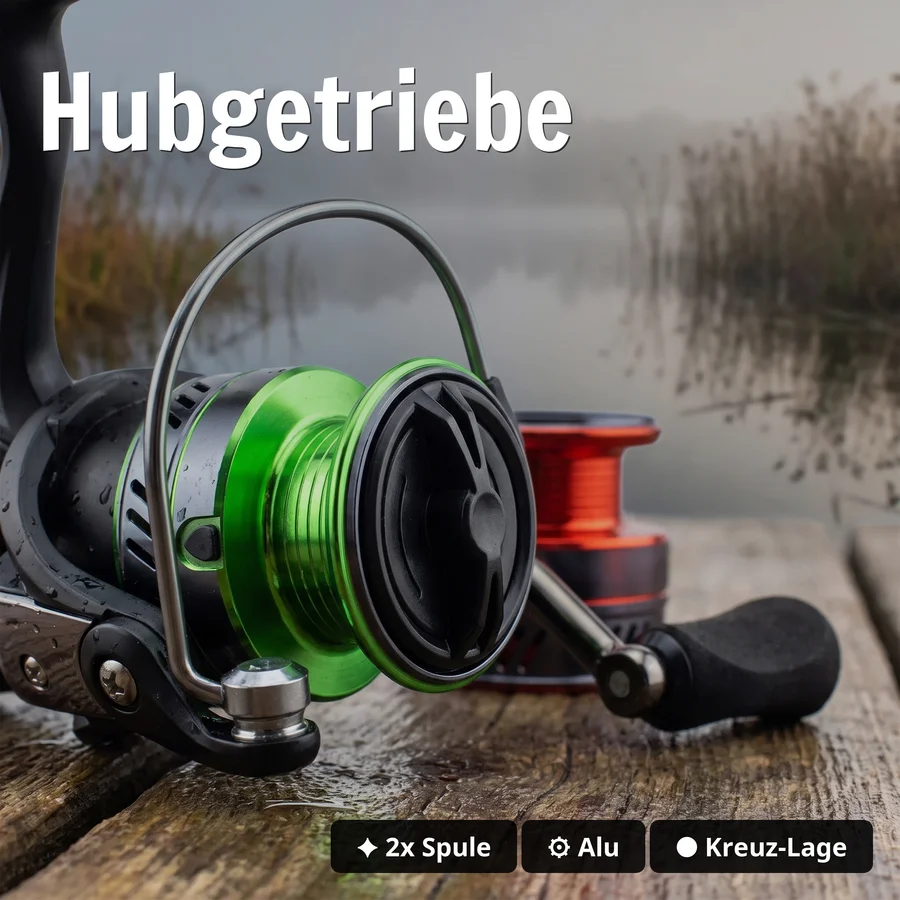 Zite Fishing Trout Reel 2000 Forellenrolle 3+1 Kugellager 2 Aluminiumspulen Angelrolle für Forellenangeln - Hubgetriebe