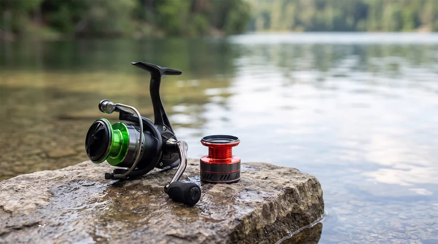 Zite Fishing Trout Reel 2000 Forellenrolle 3+1 Kugellager 2 Aluminiumspulen Angelrolle für Forellenangeln - Von See bis Fluss einsetzbar