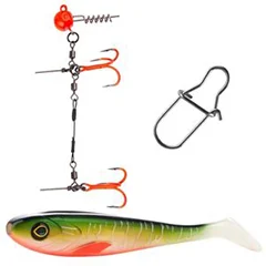 Inzite Base Stick Hecht Set - 255 Angelrute & Spinning Base Reel 4000 bespult, Snaps, Jighaken uvm. - Direkt Startklar mit passendem Zubehör