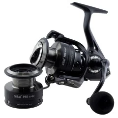 HechtSet,Inzite Pro Stick Hecht-Set - 255 cm Angelrute & Spinning Reel Pro 4000 bespult + Zubehör Jighaken, Gummifis - Kraftvolle Spinnrolle