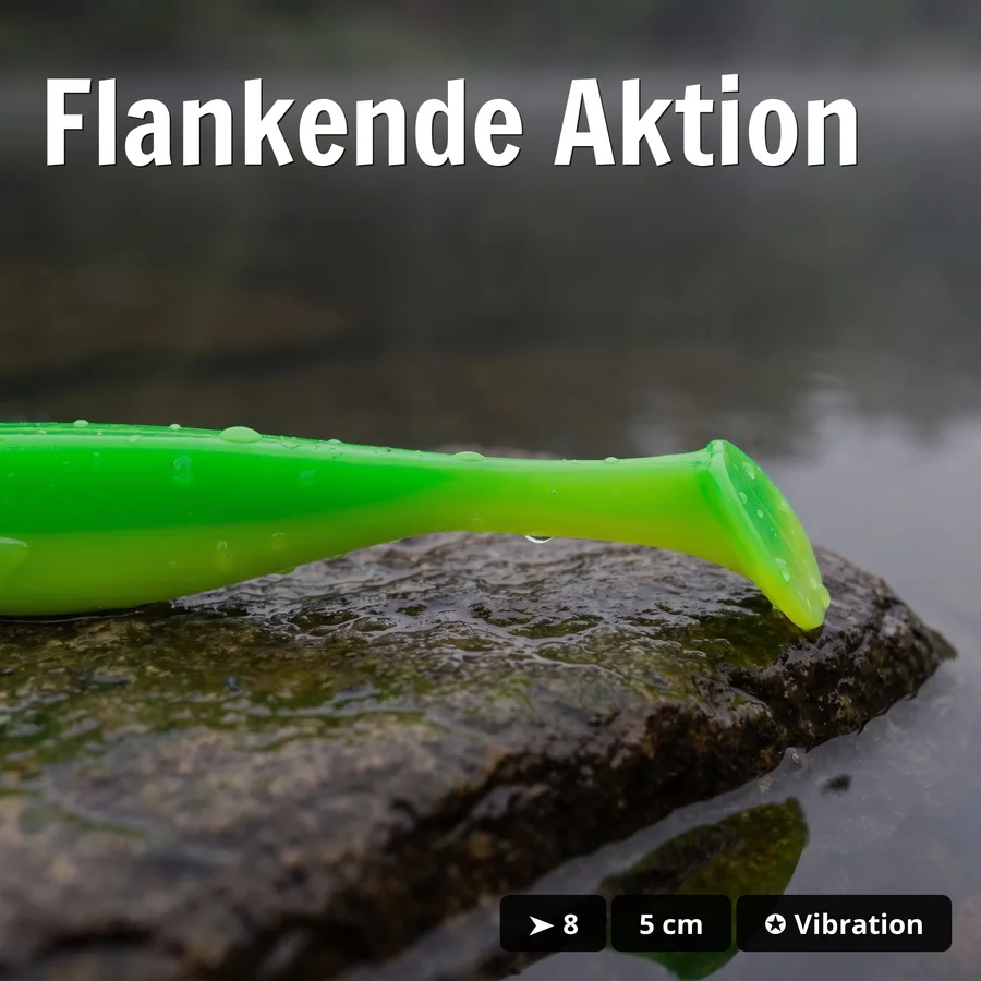 Zite Fishing Inzite Pershad Box - 40 Gummiköder mit Jigköpfen & Snaps für Barsch & Zander - Flankende Aktion