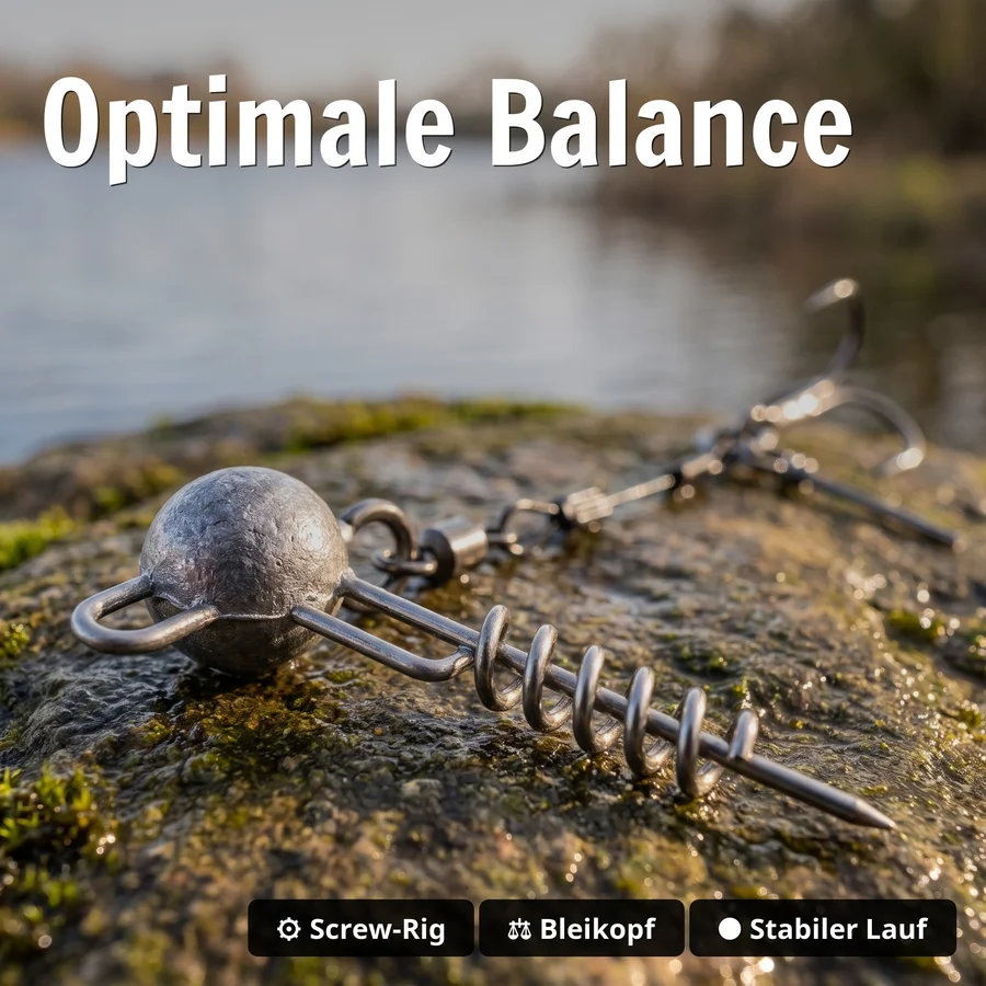 Zite Fishing Hecht-System Single Hook Natur 15g - ideal für Hechtköder 12-15 cm - Optimale Balance