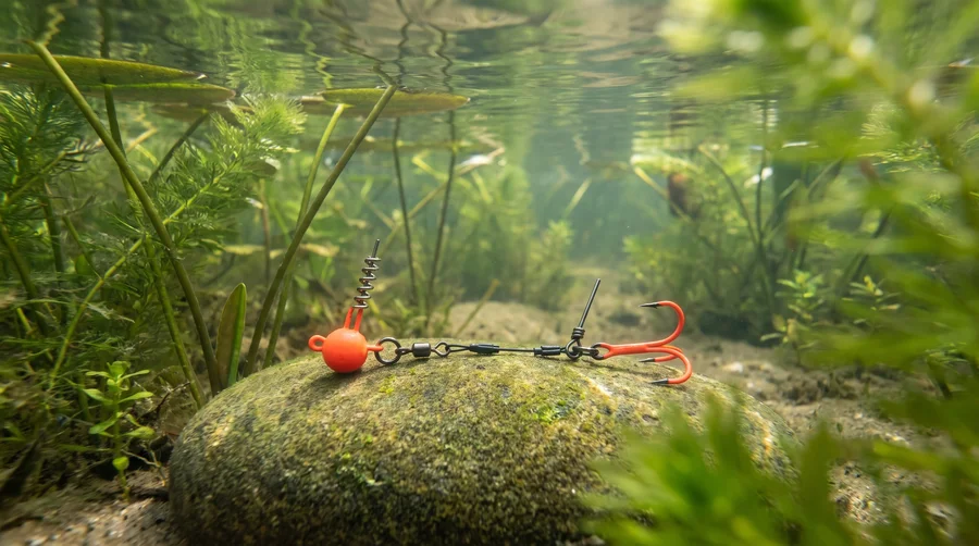 Zite Fishing Hecht-System Single Hook UV-Aktiv 20g - ideal für Hechtköder 12-15 cm - Ideal für hindernisreiche Gewässer
