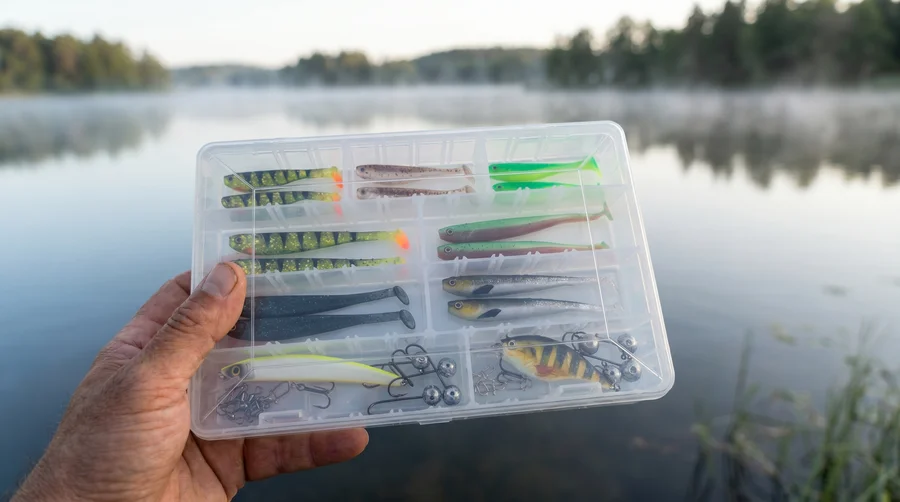Zite Fishing Zielfischbox Zander – 35-tlg. Set mit Gummiködern, Wobbler, Crankbait & Jigköpfen - Zander-Set für jede Situation