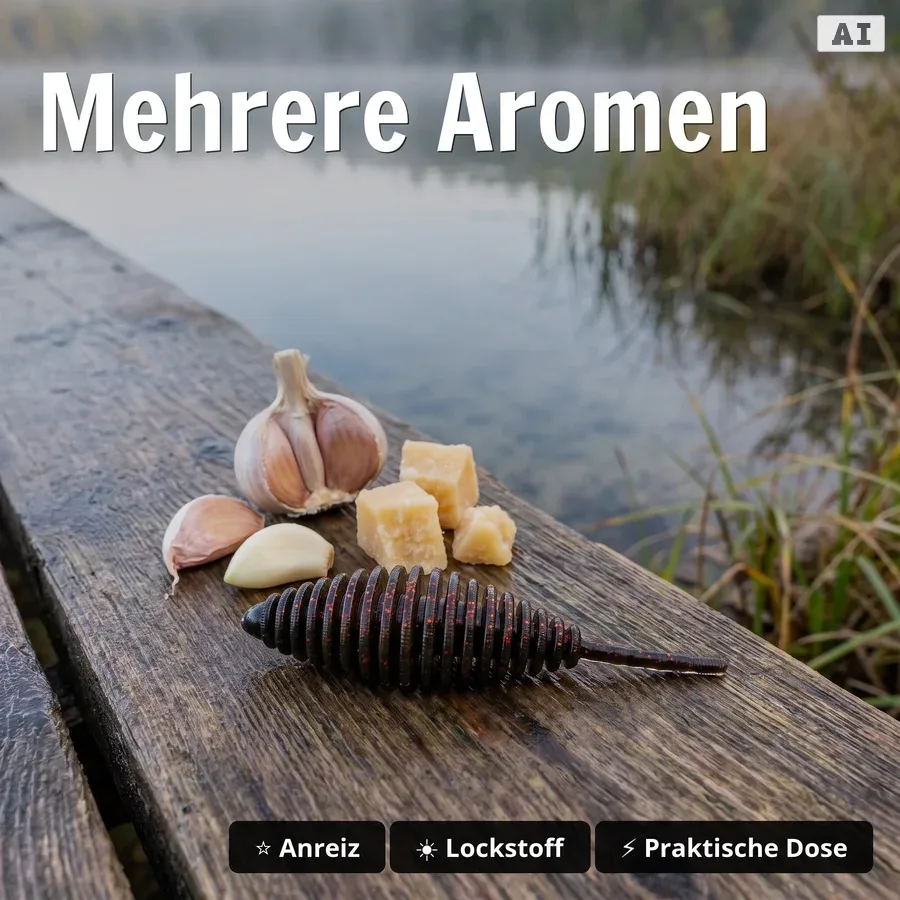Big Bug Käfer-Imitat Knoblauch 5 cm – Forellenköder Allround-Mix, 8 Stück für Jighaken, Cheburashka & Sbirolino - Mehrere Aromen