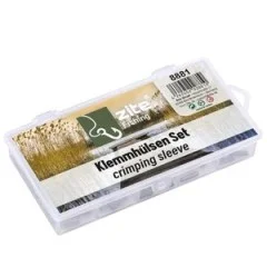 Klemmhülsen Set 100 Stück 5 Größen in Box Angelzubehör Zite Fishing - Kompakte Sortierbox