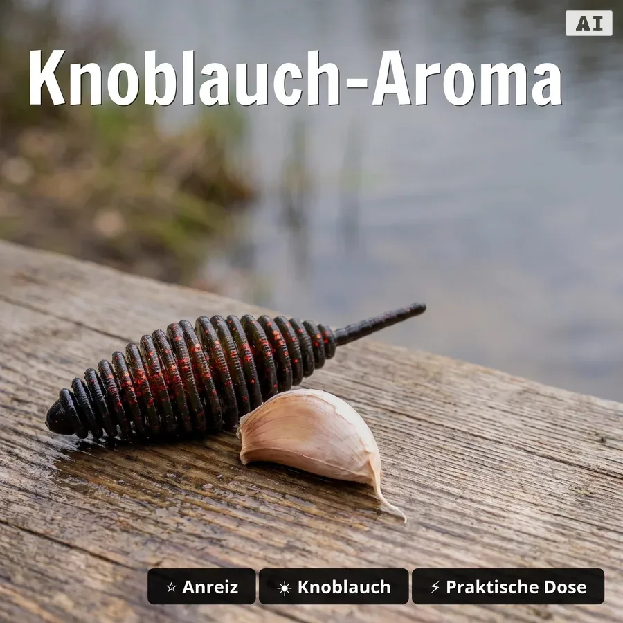 Big Bug Banana Knoblauch 5 cm Forellenköder Käfer-Imitat mit Knoblaucharoma, 8 Stück - Knoblauch-Aroma