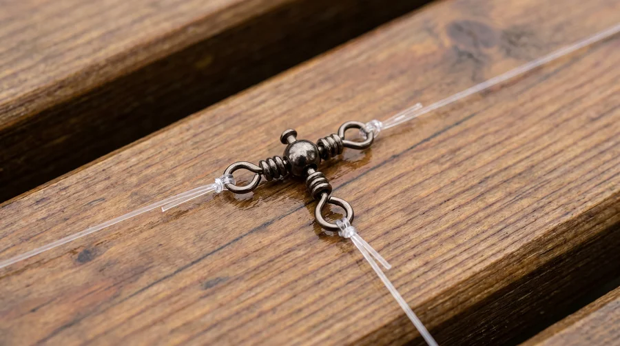 Zite Fishing Kreuzwirbel 10# – 15 Stück Dreiwege-Wirbel aus Kohlenstoffstahl für Paternoster & Dropshot - Für jede Montage