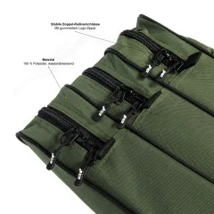 Zite Fishing Allround Rutenfutteral 150 cm Rutentasche 3 Fächer - Stabile Doppel-Reißverschlüsse