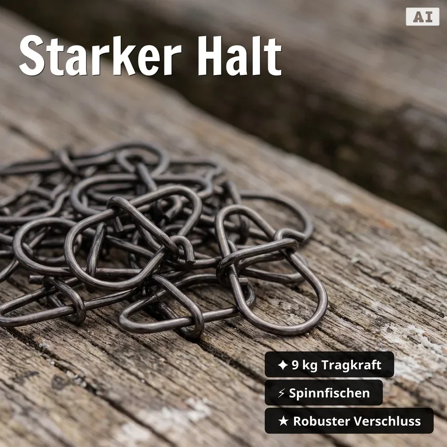 Zite Fishing Egg Snaps Gr. 00# - Karabiner 9 kg Tragkraft, 30 Stück, für Spinnfischen auf Barsch, Zander & Hecht - Starker Halt