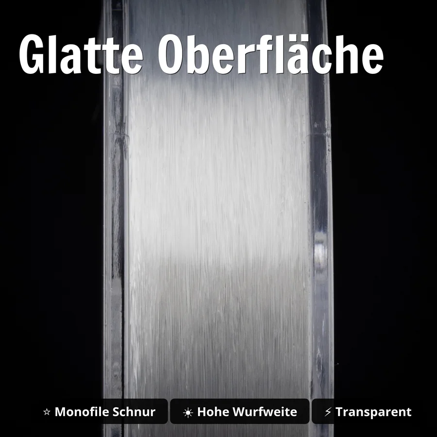 Zite Fishing Pro-Mono Elite Forelle – Monofile Angelschnur transparent, 300 m, 0,18 mm, 2,95 kg - Glatte Oberfläche