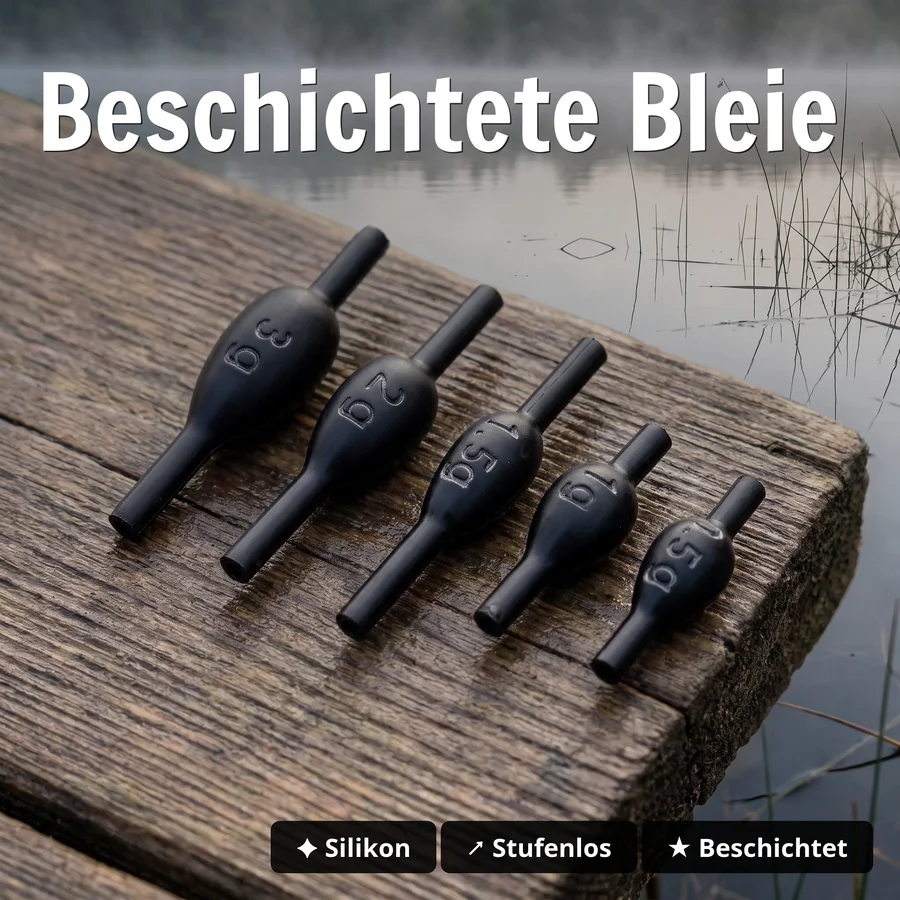 Zite Fishing Fixdrops Starterset XXL – Forellen-Set mit Bleien, Vorfachhaken, Ködern & Sortierbox - Beschichtete Bleie