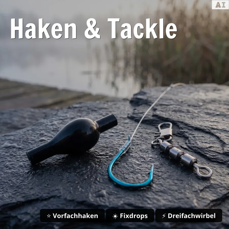 Zite Fishing Fixdrops Forellen Angelset Komplett – Rute 3,30m, Rolle 3000, Schnur + Haken & Köder GRATIS für Forelle - Haken & Tackle