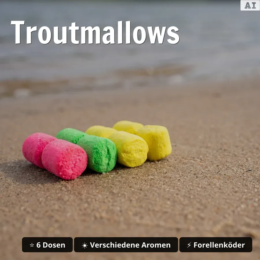 Zite Fishing XXL Troutmallows Forellenset Komplett – 2x Teleskoprute 3,30m, 2x Rolle 3000, Schnüre + Zubehör GRATIS - Troutmallows