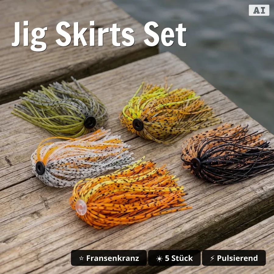 Zite Fishing Inzite Shad Starterset XXL 3 Größen – Gummifische, Tungsten & Jigheads, Skirts, Snaps & Tacklebox Zander - Jig Skirts Set