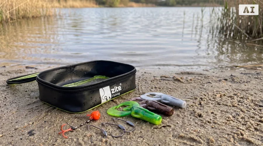 Zite Fishing MONSTER BAT Starter-Set – Hecht-Komplettset mit 6 Gummifischen, Haken, Hechtsystem & Angeltasche GRATIS - Vom Kraut bis zum Freiwasser