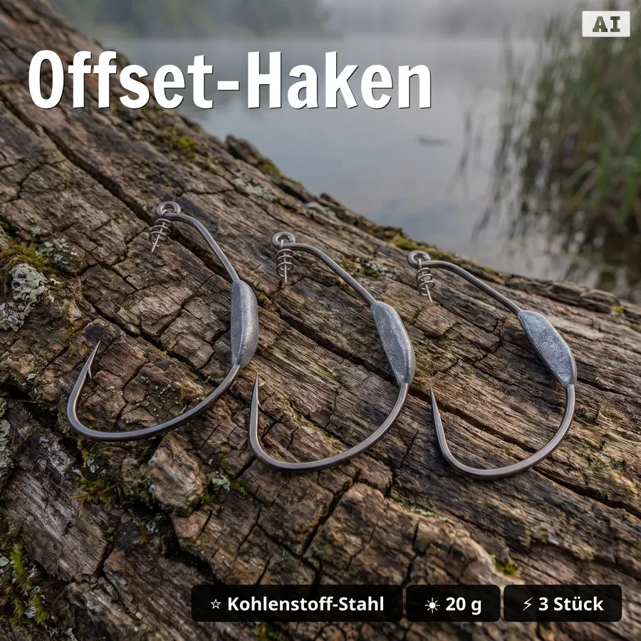 Zite Fishing MONSTER BAT BASE Angelset Hecht Komplett – Rute, Rolle & Köder-Set - Offset-Haken