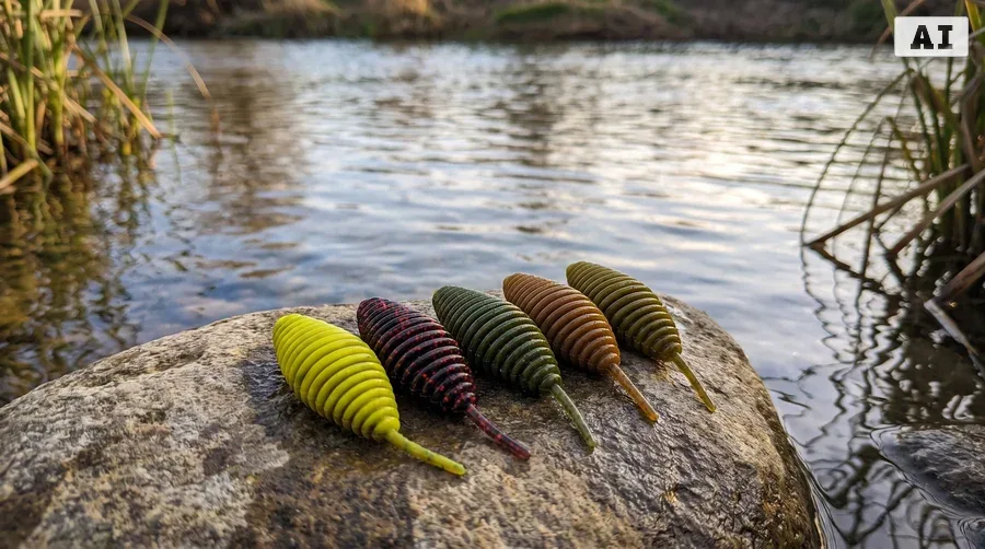 Zite Fishing Forellenköder Mix S – 5 Gummiköder-Sets für Forelle | Käse & Knoblauch | UL, Sbirolino, Dropshot - Vom Bach bis zum See