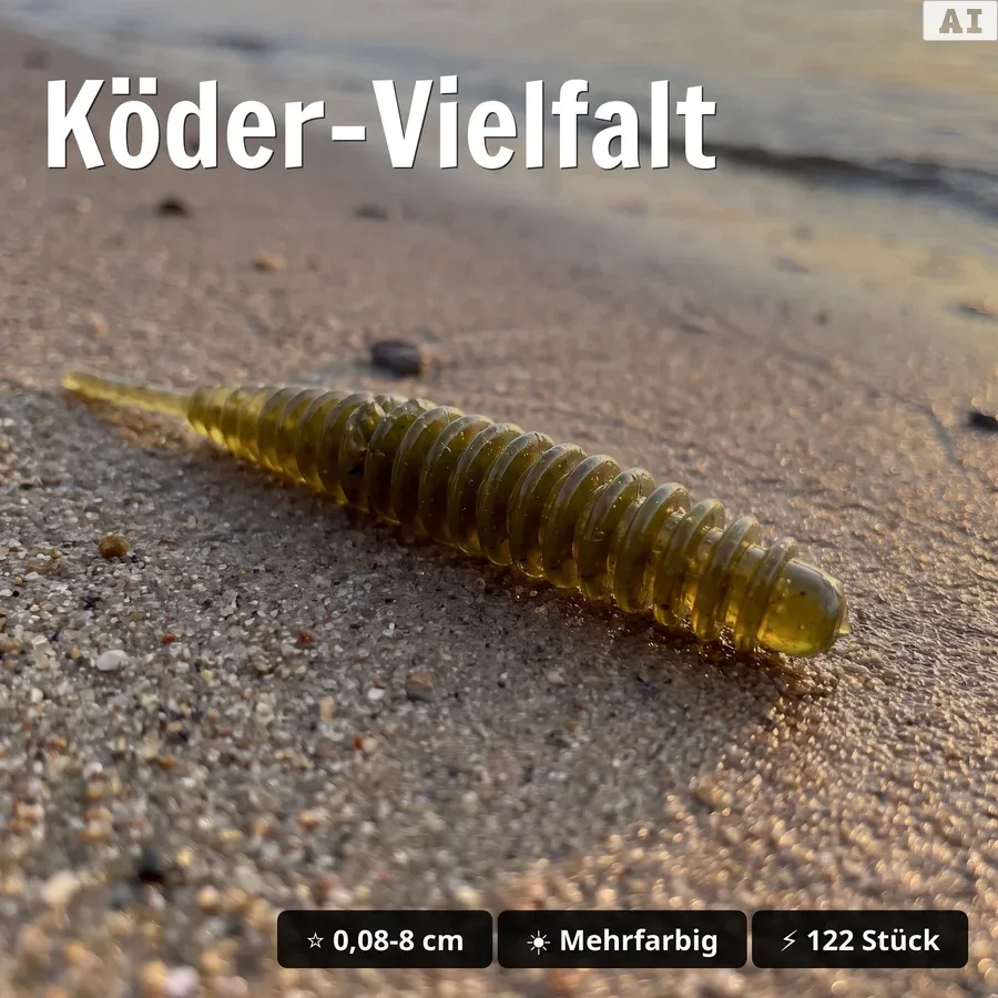 Zite Fishing Forellenköder Mix L – 9 Gummiköder-Sets für Forelle | Käse & Knoblauch | UL, Sbirolino, Dropshot - Köder-Vielfalt