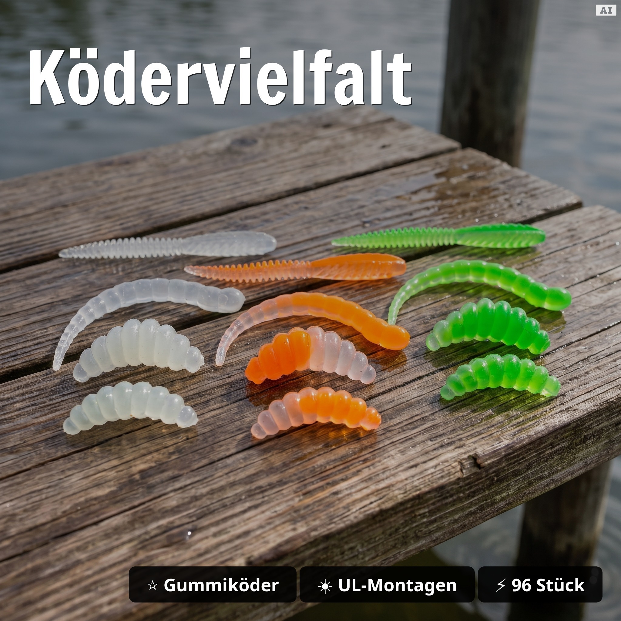 UL Gummiköder Set Glow Edition Box – Forelle Big Mag Curly Viper Mighty Mag Twerky Tailer - Ködervielfalt