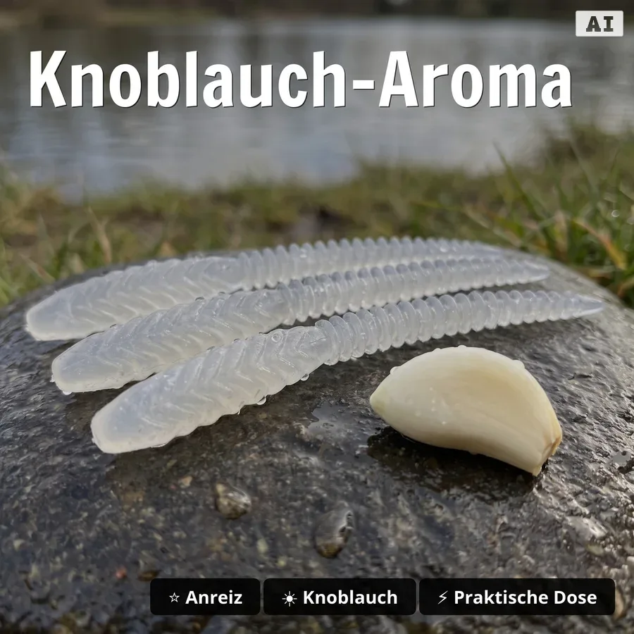 Twerky Tailer Glow Edition Knoblauch 7 cm 8 Stück – Forellen Gummiköder UV-aktiv - Knoblauch-Aroma
