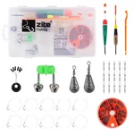 Basis Angelzubehör-Set mit Vorfachhaken, Posen, Schnurstopper & mehr
