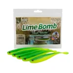 Zite Fishing Inzite Pinshad Lime Bomb 12,5 cm – UV-aktiver Gummiköder Pintail für Zander & Barsch, 5 Stück