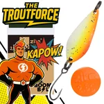 The Troutforce Spoon KAPOW! 2,8 g – Mr. Boombolt – UV-aktiver Forellenspoon Zite Fishing