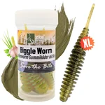 Biggle Worm Motoröl Knoblauch 6,5 cm 8 Stück – Gummiköder mit Duft für Forelle, Lamellenwurm