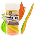 Twerky Tailer Rainbow Knoblauch 7 cm, 8 Stück – 3in1 Forellenköder mit Duftaroma, Made in Germany