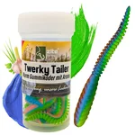 Twerky Tailer Mystica Knoblauch 7 cm, 8 Stück – 3in1 Gummiköder für Forelle mit Aroma, UL-Köder