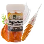 Zite Fishing Wiggle Worm Christal Brown Knoblauch – UV-aktiver Forellenköder mit Lamellen, 5,5 cm, 10 Stück, UL-Angeln