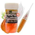 Biggle Worm Christal Brown Knoblauch – Forellenwurm Gummiköder 6,5 cm, 8 Stück, UL-Angeln, Made in Germany