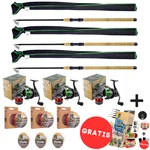 Zite Fishing XXL Grundmontagen Forellen Angelset Komplett – 3x Rute, 3x Rolle, 6x Schnur + Zubehör GRATIS