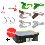 Zite Fishing MONSTER BAT Starter-Set – Hecht-Komplettset mit 6 Gummifischen, Haken, Hechtsystem & Angeltasche GRATIS